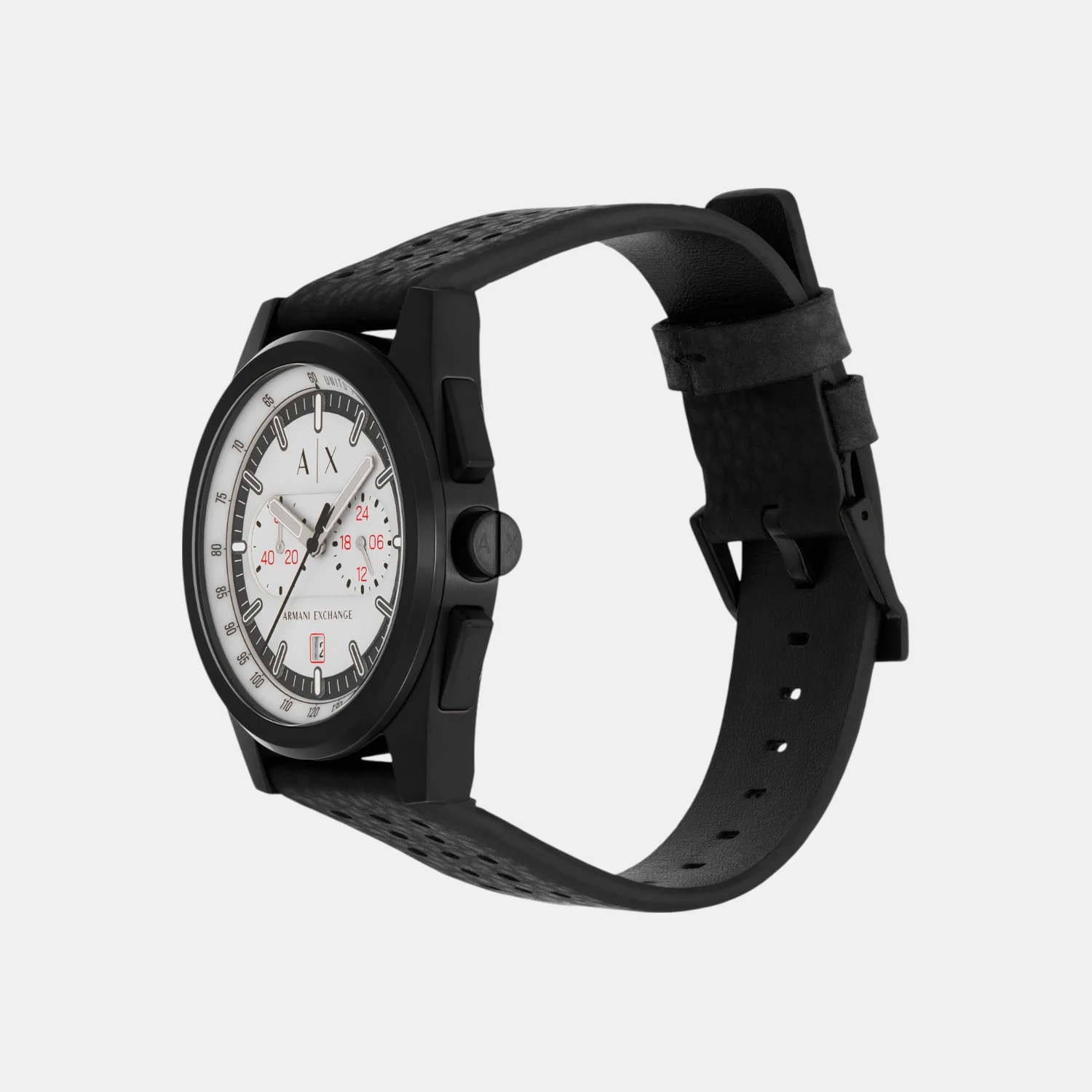 Men Quartz Grey Dial Chronograph Rubber Watch AX2865 - Image 6