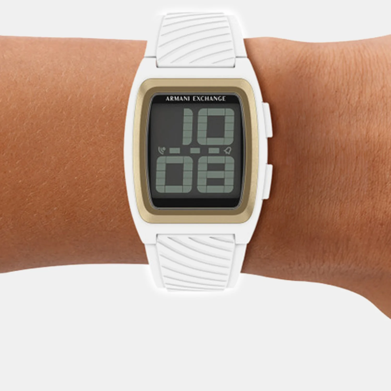 Men Quartz Grey Dial Digital Silicone Watch AX2968 - Image 6