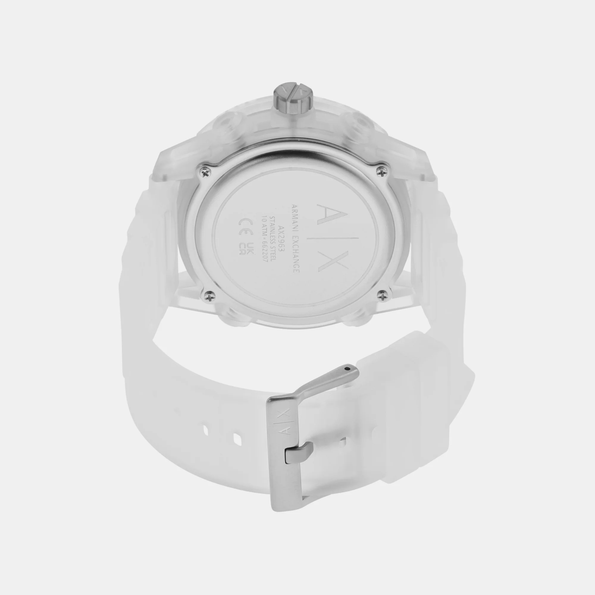 Men Quartz Two Tone Dial Analog-Digital Silicone Watch AX2963 - Image 3