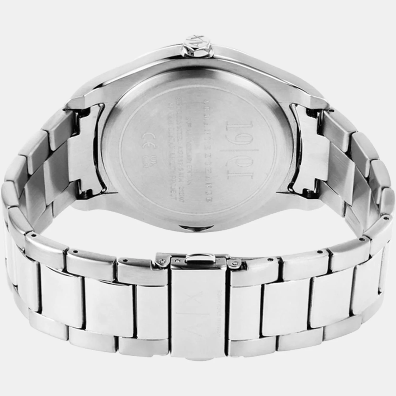 Men Quartz White Dial Analog Stainless Steel Watch AX7131SET - Image 4