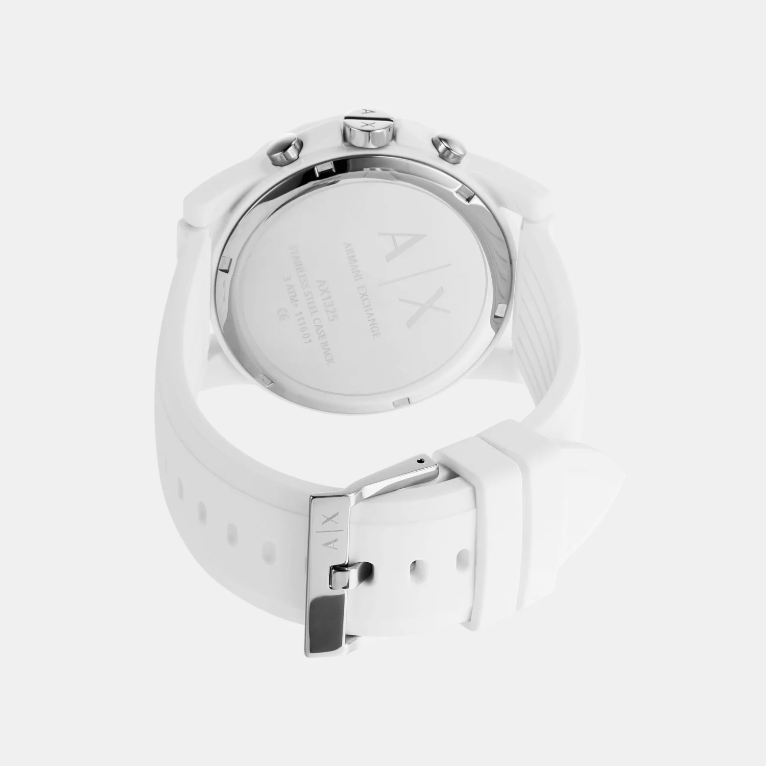 Men Quartz White Dial Chronograph Silicone Watch AX1325 - Image 5