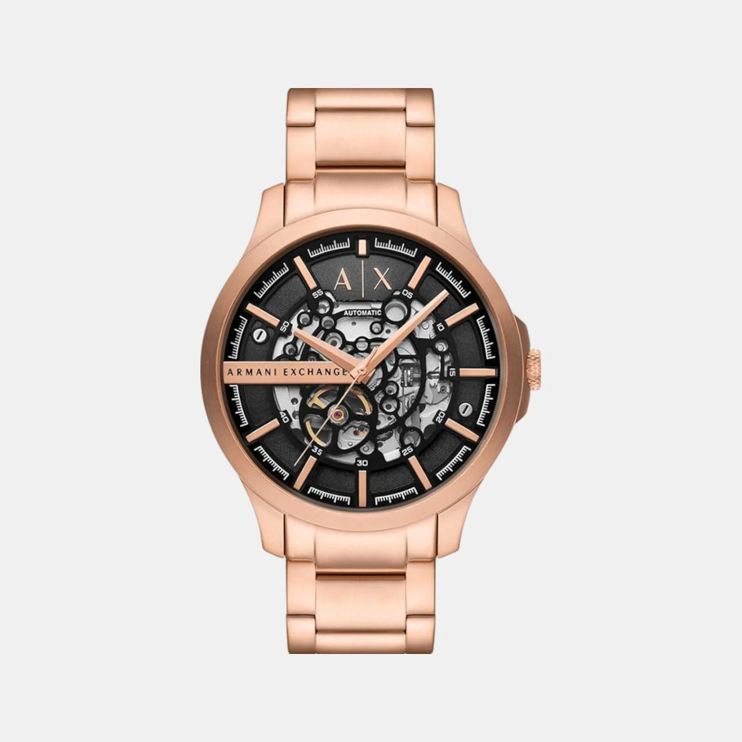 Na Men Automatic Black Dial Analog Stainless Steel Watch AX2456 - Image 2