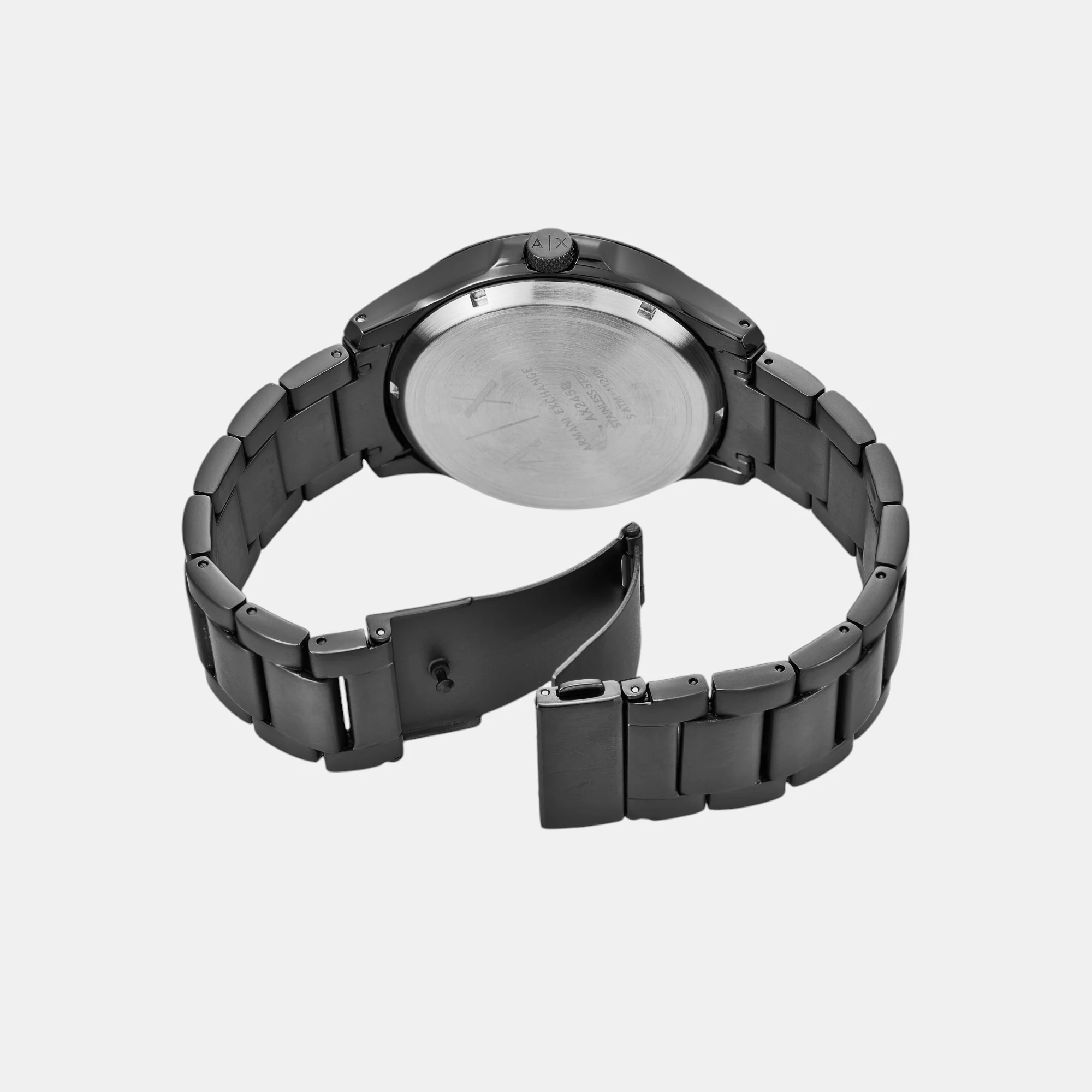 Na Men Automatic Black Dial Analog Stainless Steel Watch AX2458 - Image 6