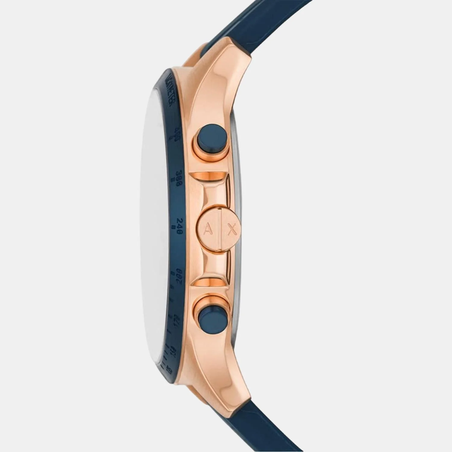 Na Men Quartz Blue Dial Chronograph Silicone Watch AX2440 - Image 4