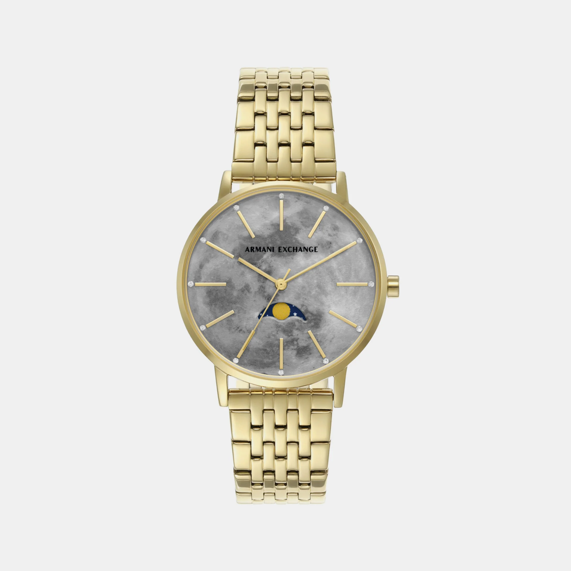 Na Women Quartz Grey Dial Analog Stainless Steel Watch AX5586