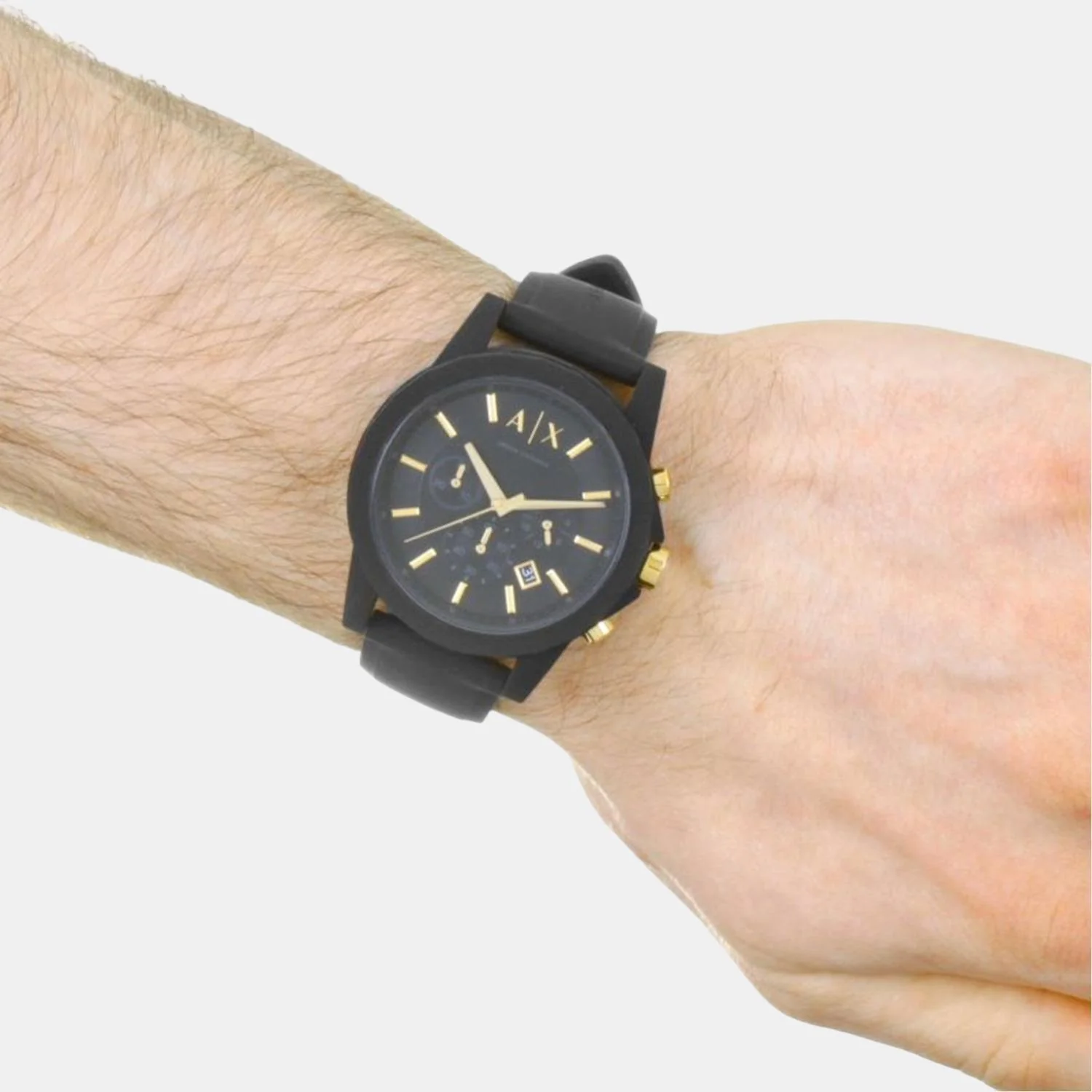 Outerbanks Men Quartz Black Dial Chronograph Silicone Watch AX7105 - Image 8