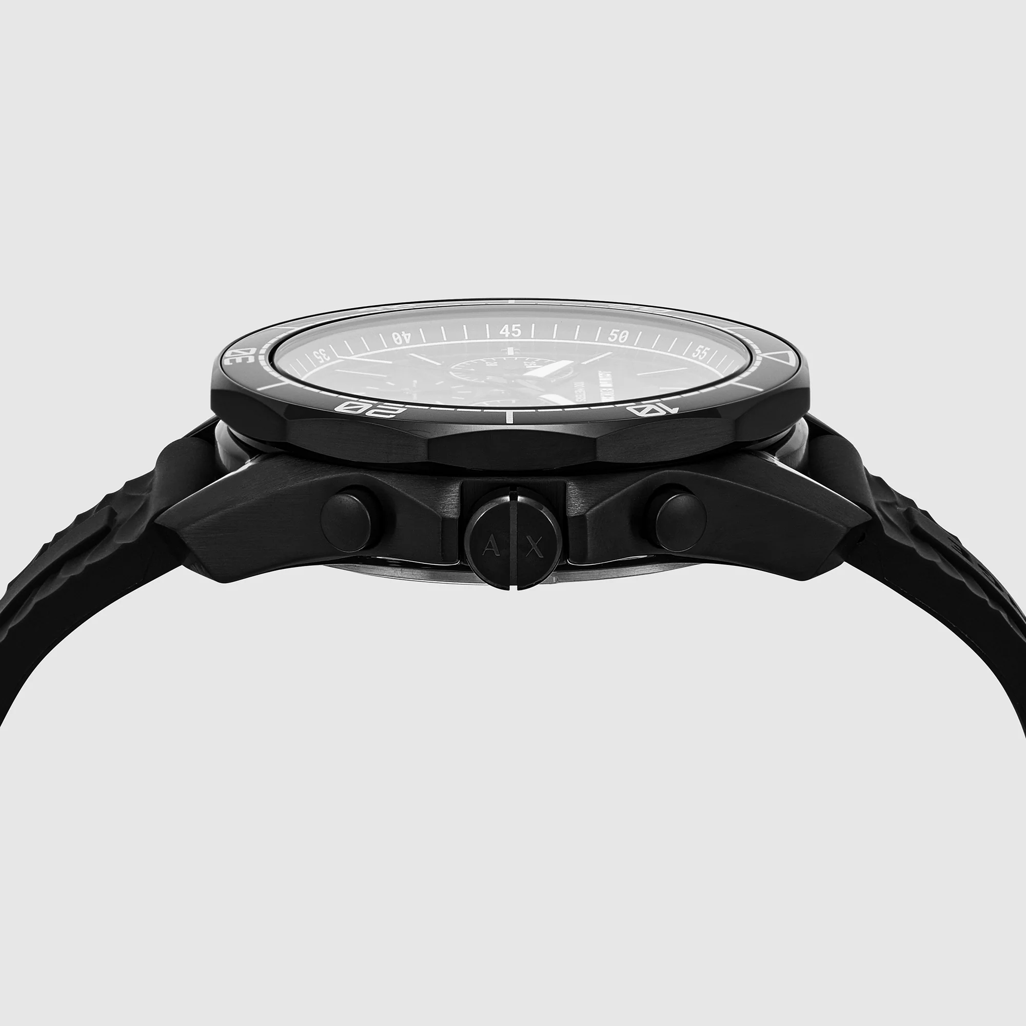 Spencer Men Quartz Black Dial Chronograph Silicone Watch AX1961 - Image 2