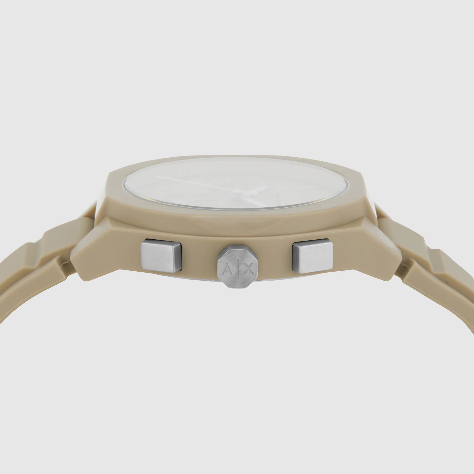 Sync Men Quartz Brown Dial Chronograph Silicone Watch AX4162 - Image 2