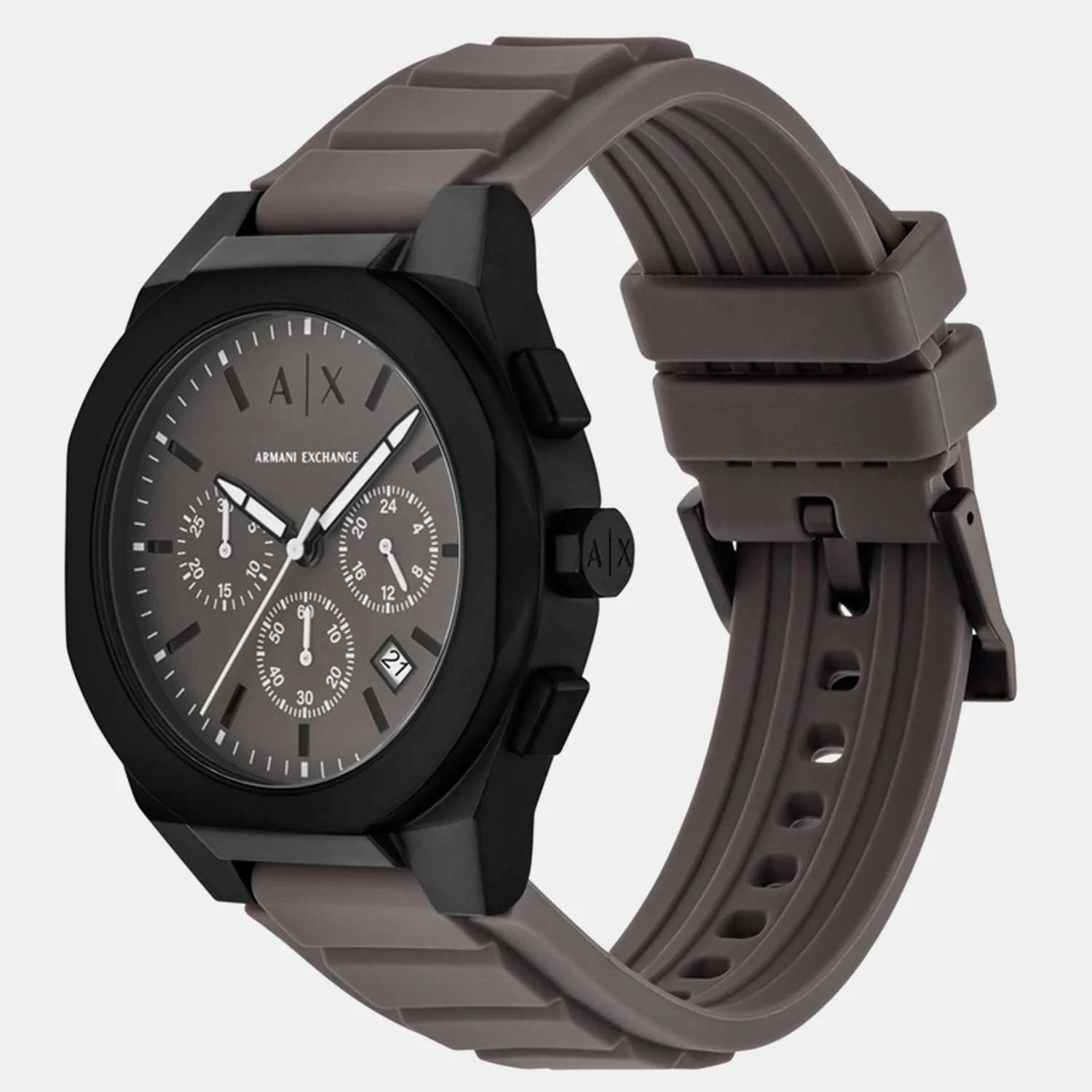 Sync Men Quartz Grey Dial Chronograph Silicone Watch AX4191 - Image 4