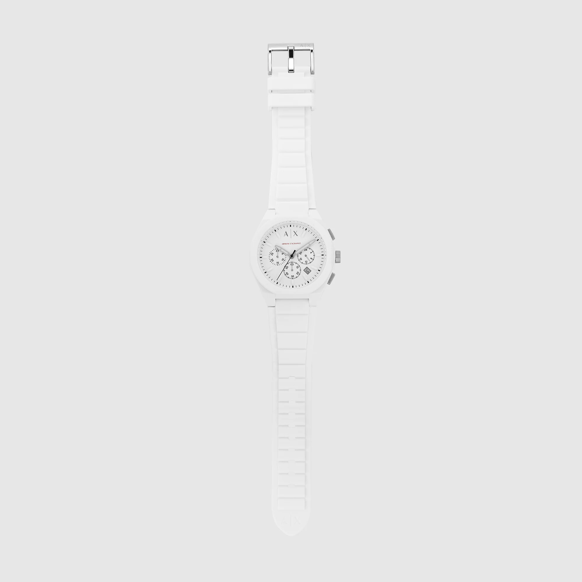 Sync Men Quartz White Dial Chronograph Silicone Watch AX4160 - Image 6
