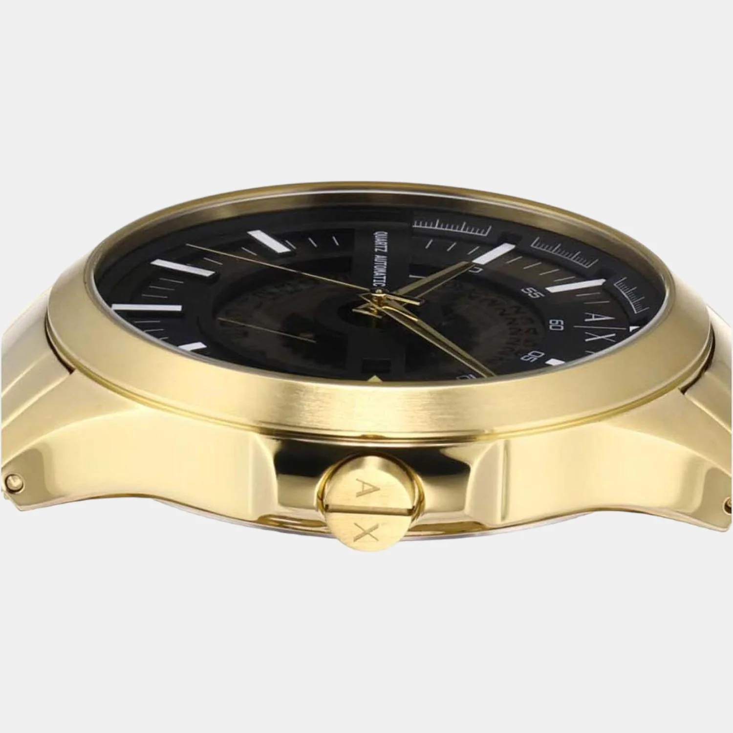 Unisex Automatic Black Dial Analog Stainless Steel Watch AX2443 - Image 3