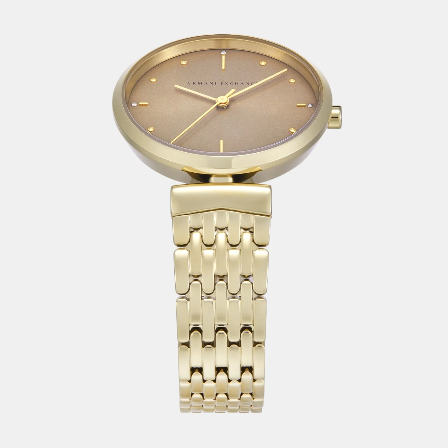 Women Quartz Brown Dial Analog Stainless Steel Watch AX5916 - Image 5