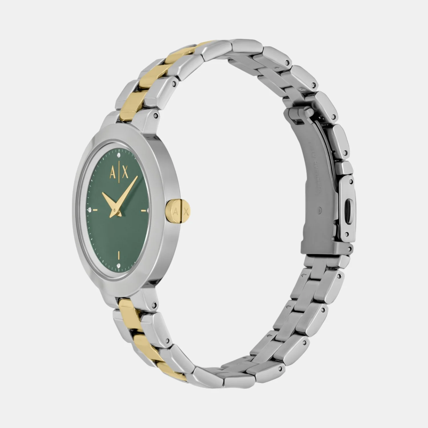 Women Quartz Green Dial Analog Stainless Steel Watch AX5176 - Image 7