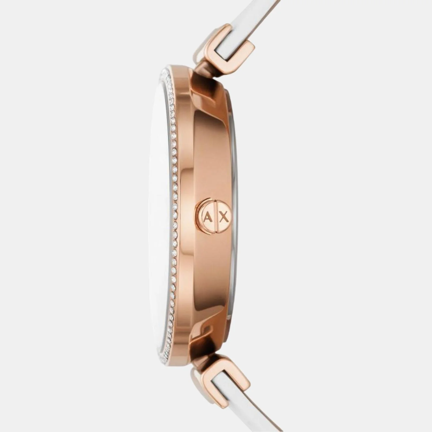 Women Quartz Rose Gold Dial Analog Leather Watch AX5914 - Image 3