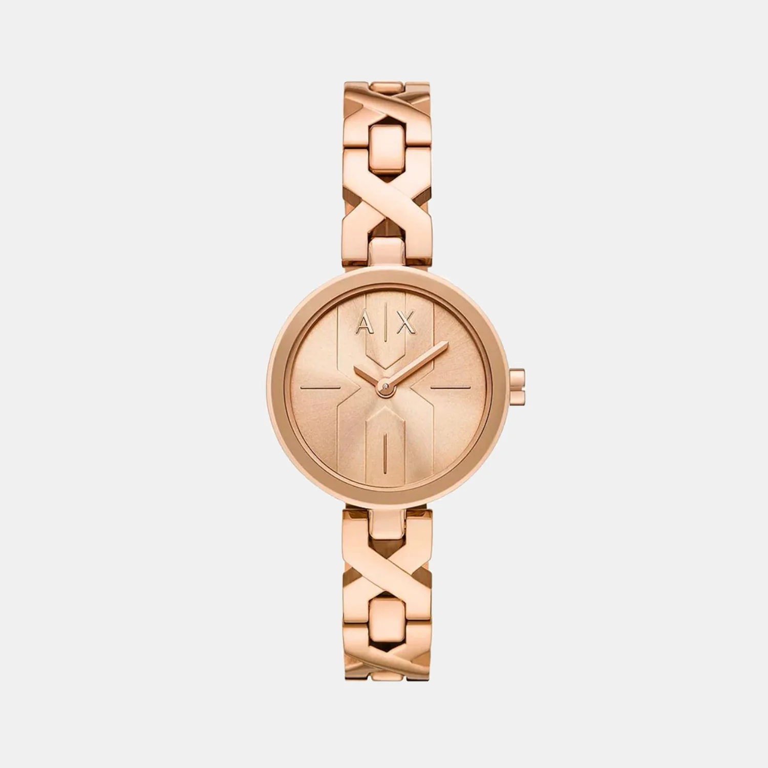 Women Quartz Rose Gold Dial Analog Stainless Steel Watch AX5832