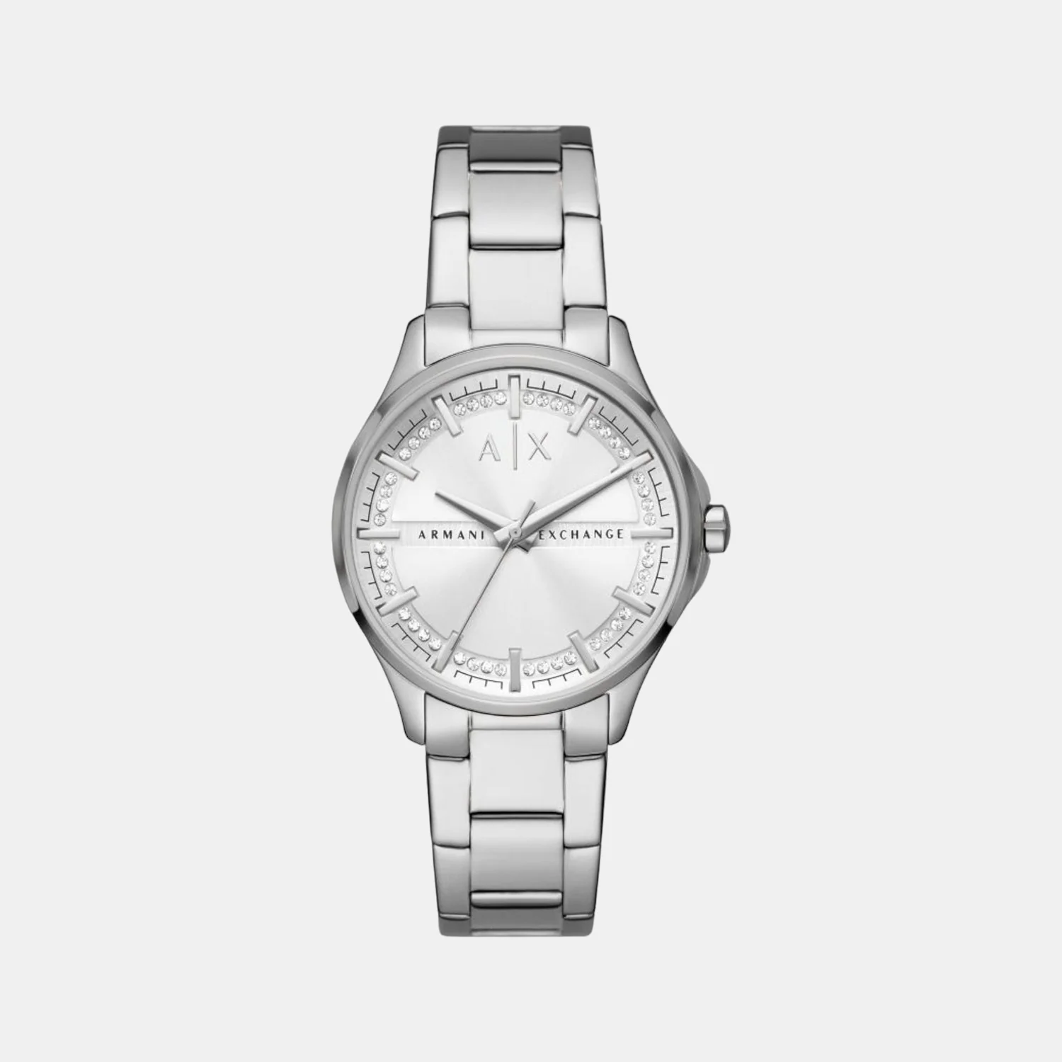 Women Quartz Silver Dial Analog Stainless Steel Watch AX5256