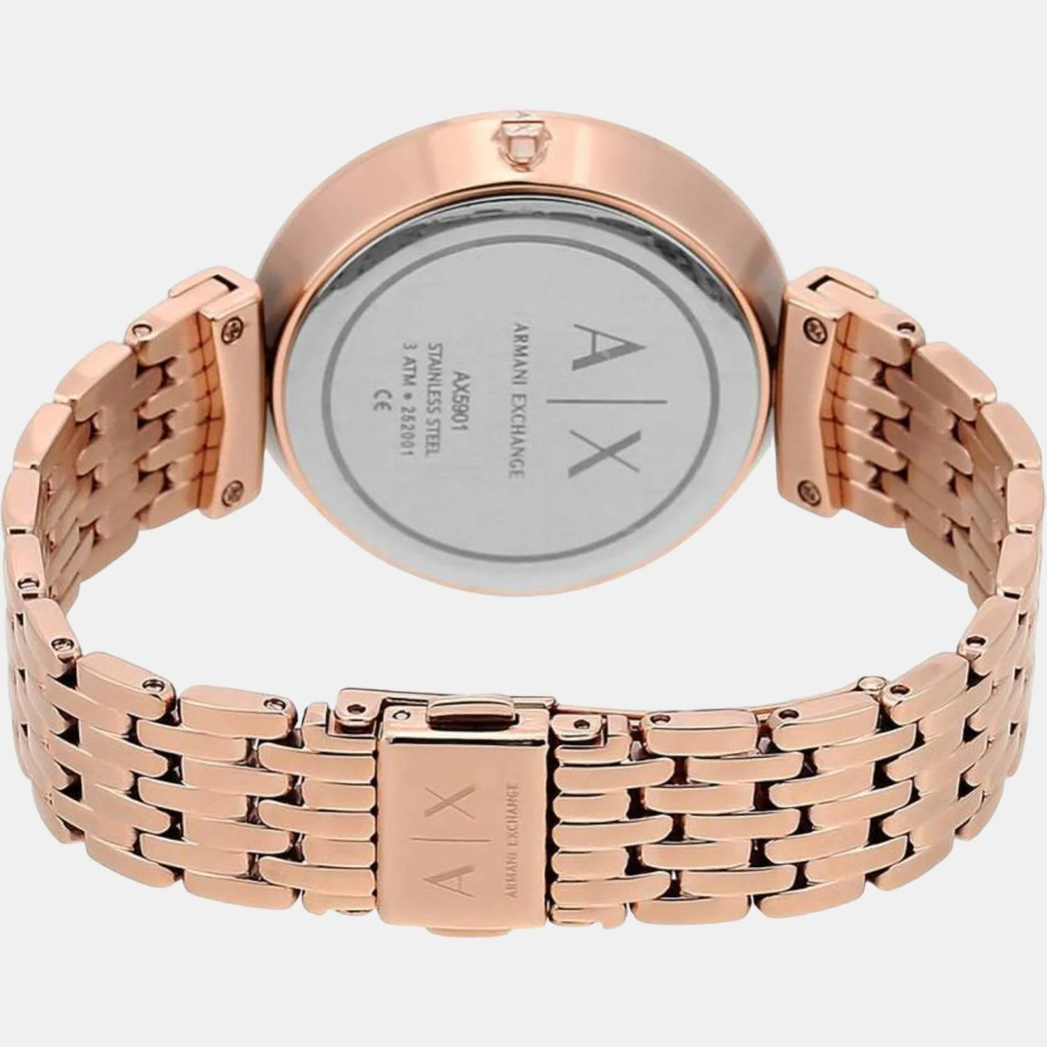 Women Quartz Silver Dial Analog Stainless Steel Watch AX5901 - Image 2