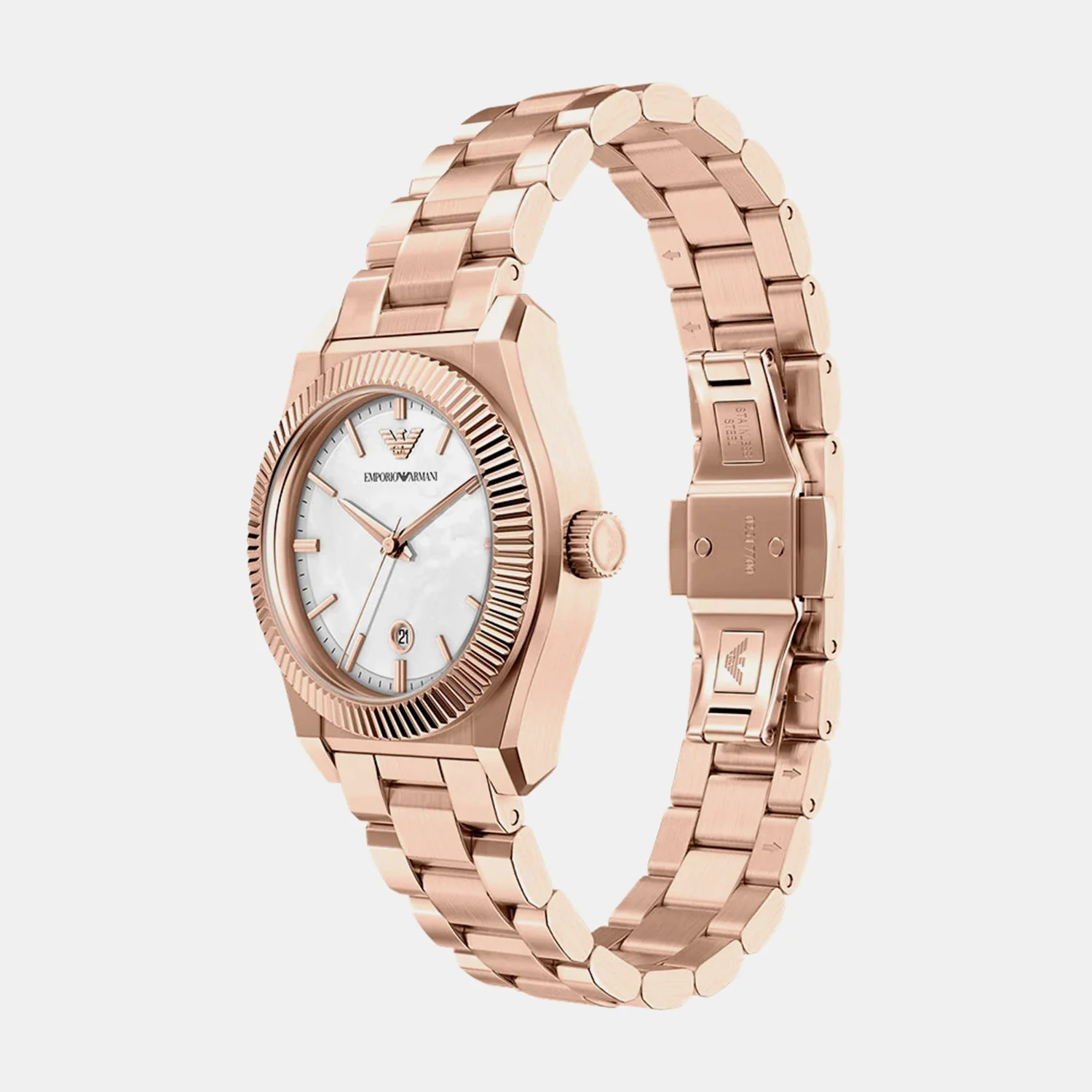 Women Quartz Mother Of Pearl Dial Analog Stainless Steel Watch AR11762 - Image 4