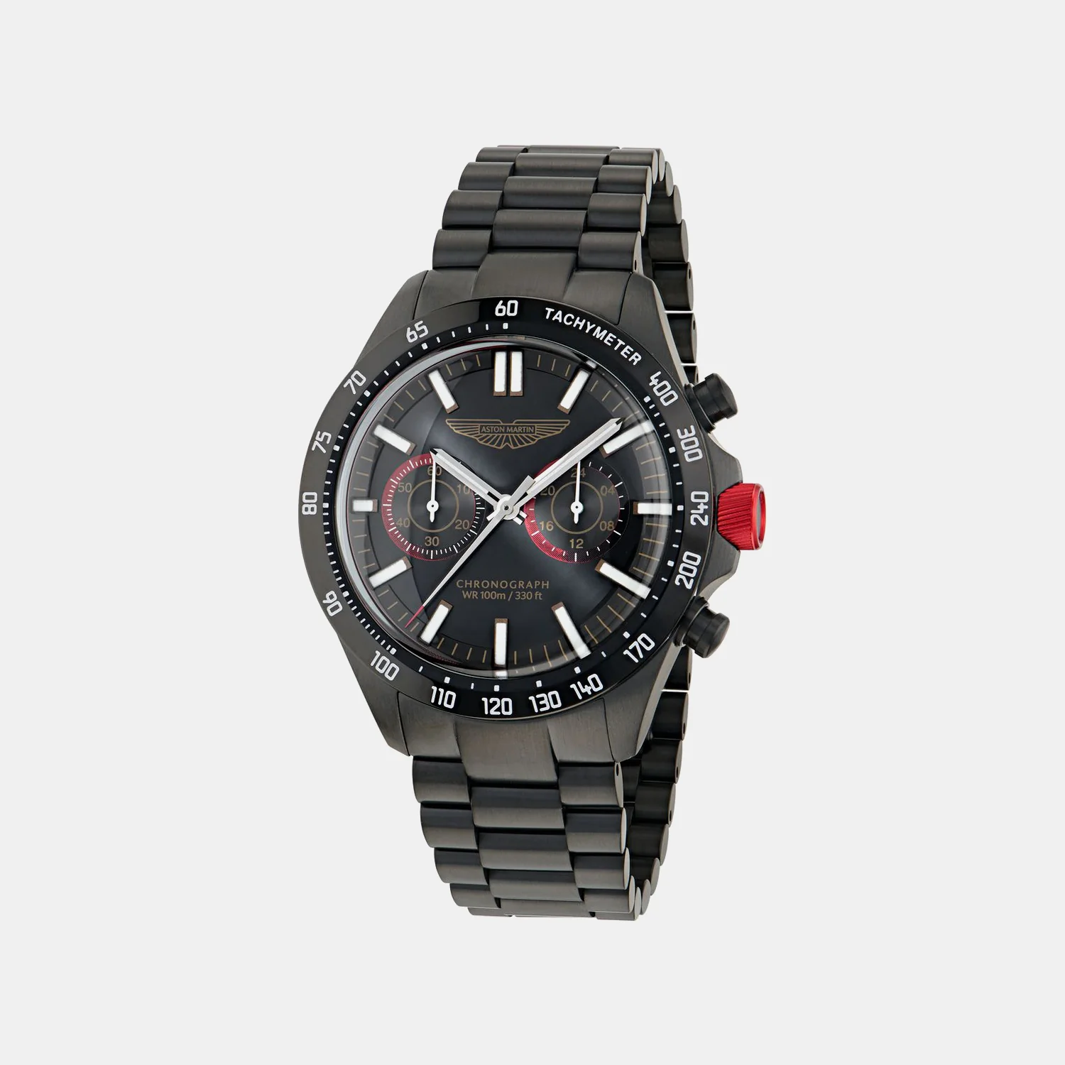 Aml Icon Men Quartz Black Dial Chronograph Stainless Steel Watch MTIS1F5043E - Image 4