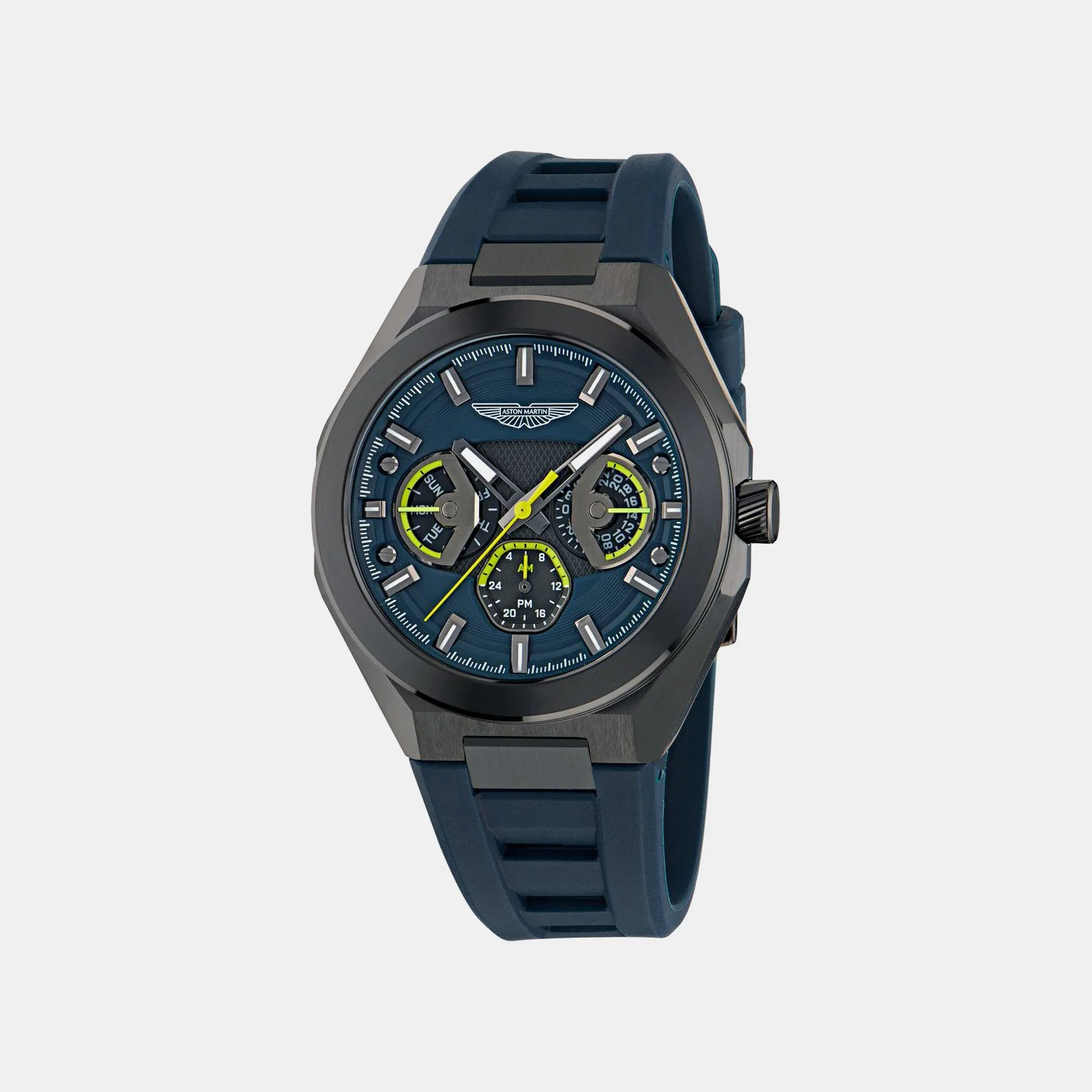 Aml Thrill Men Quartz Blue Dial Multi-Function Silicone Watch MTRI1F5013E - Image 3