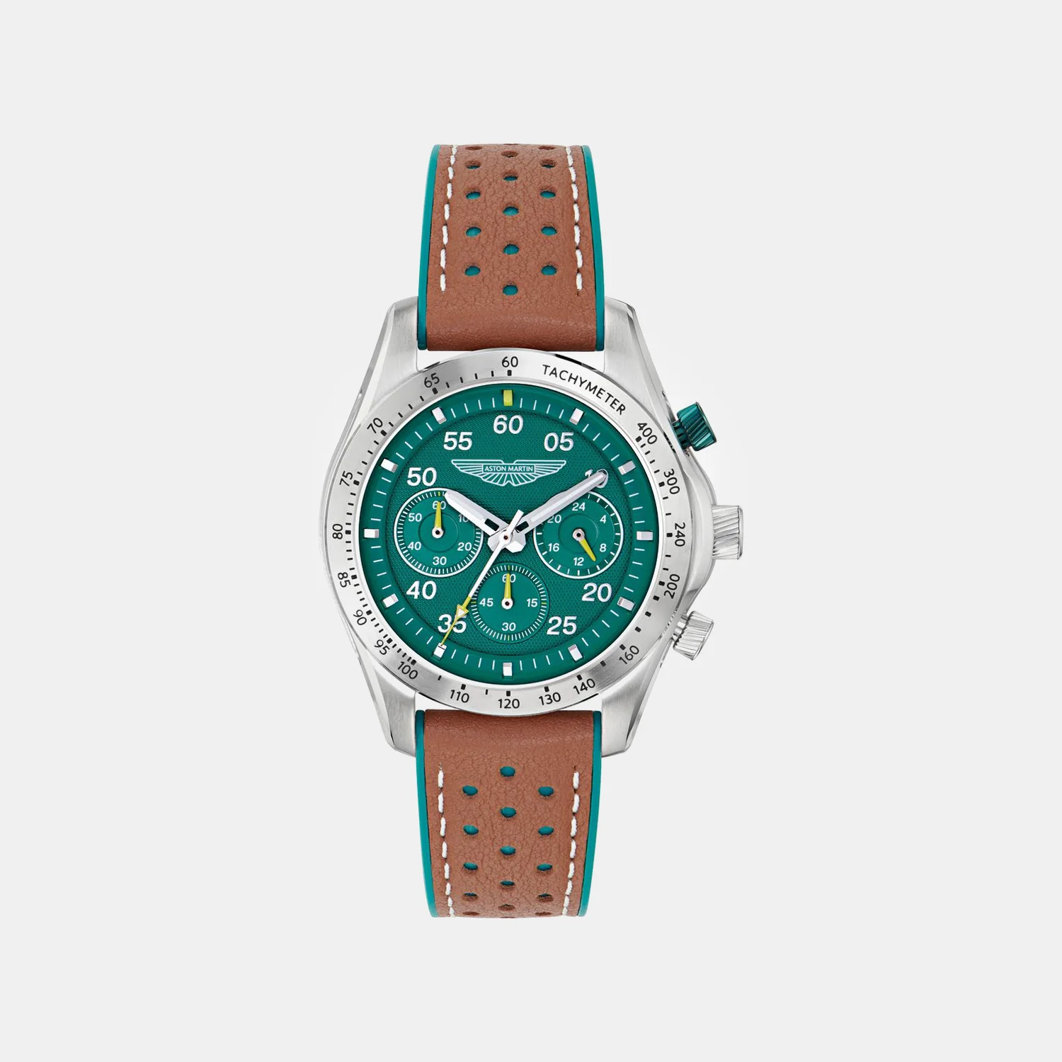 Aml Thrill Men Quartz Green Dial Chronograph Silicone Watch MTRS1F5013E