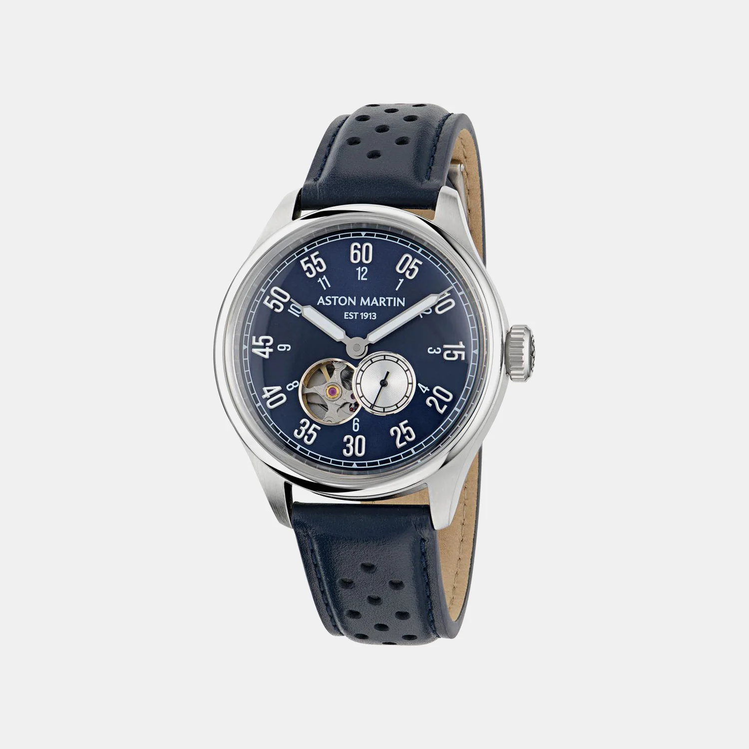 Aml Timeless Men Automatic Blue Dial Analog Leather Watch MTTS1F5023E - Image 4