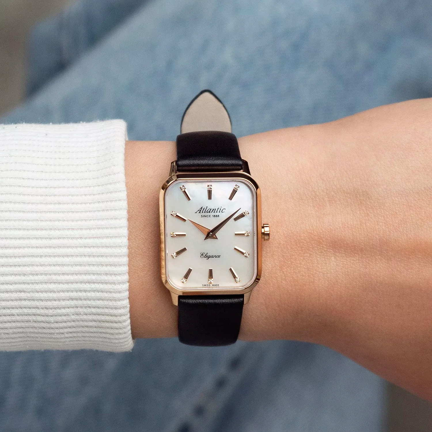 Elegance Belle Women Quartz White Mother Of Pearl Dial Analog Leather Watch 30040.44.09L - Image 6