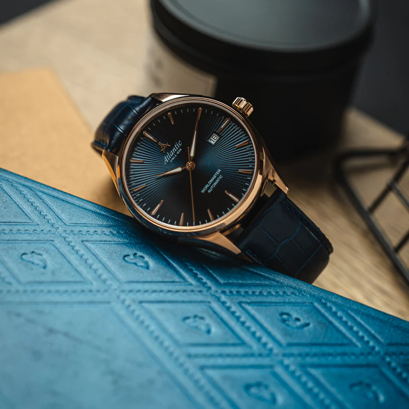 Men Automatic Blue Dial Analog Leather Watch 52759.44.51 - Image 4