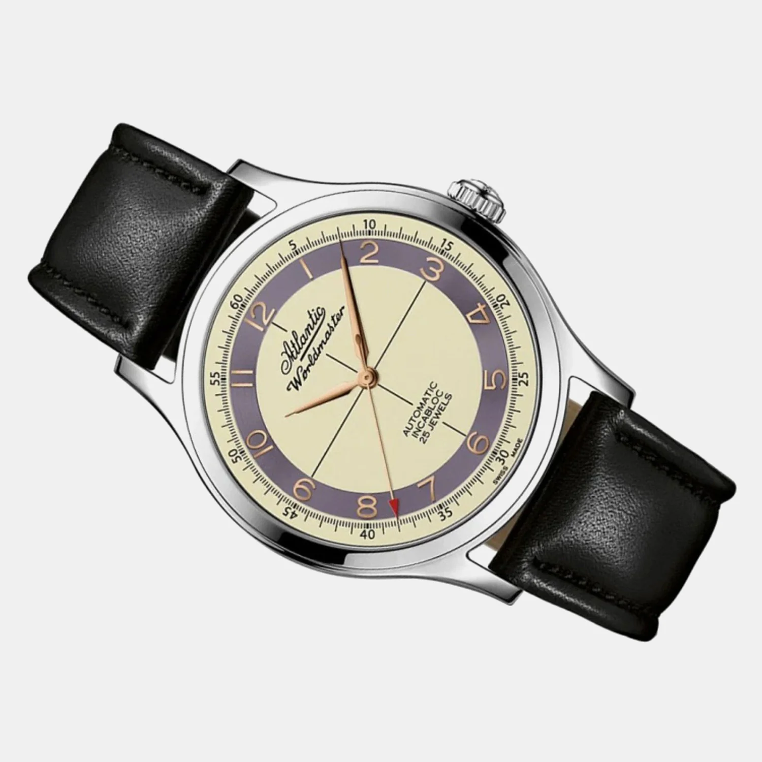 Men Automatic Cream Dial Analog Leather Watch 53754.41.93RB - Image 4