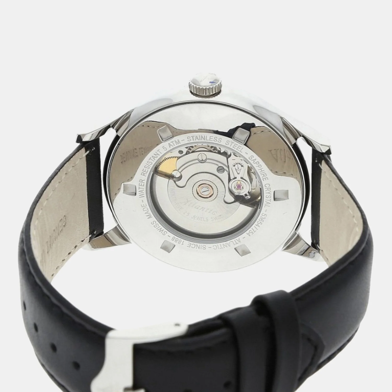 Men Automatic Cream Dial Analog Leather Watch 53754.41.93RB - Image 5