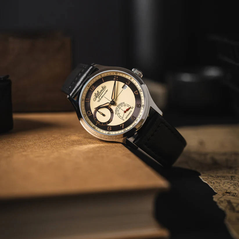 Men Automatic Cream Dial Analog Leather Watch 53782.41.93RB - Image 4