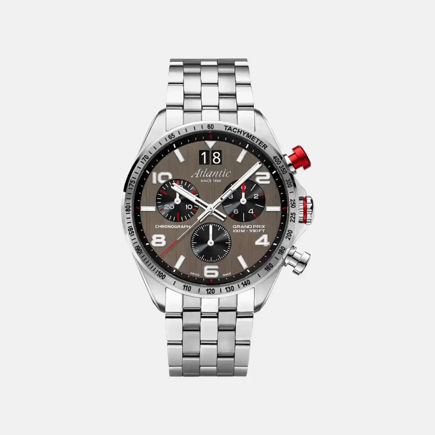 Men Quartz Anthracite Dial Chronograph Stainless Steel Watch 55468.41.45