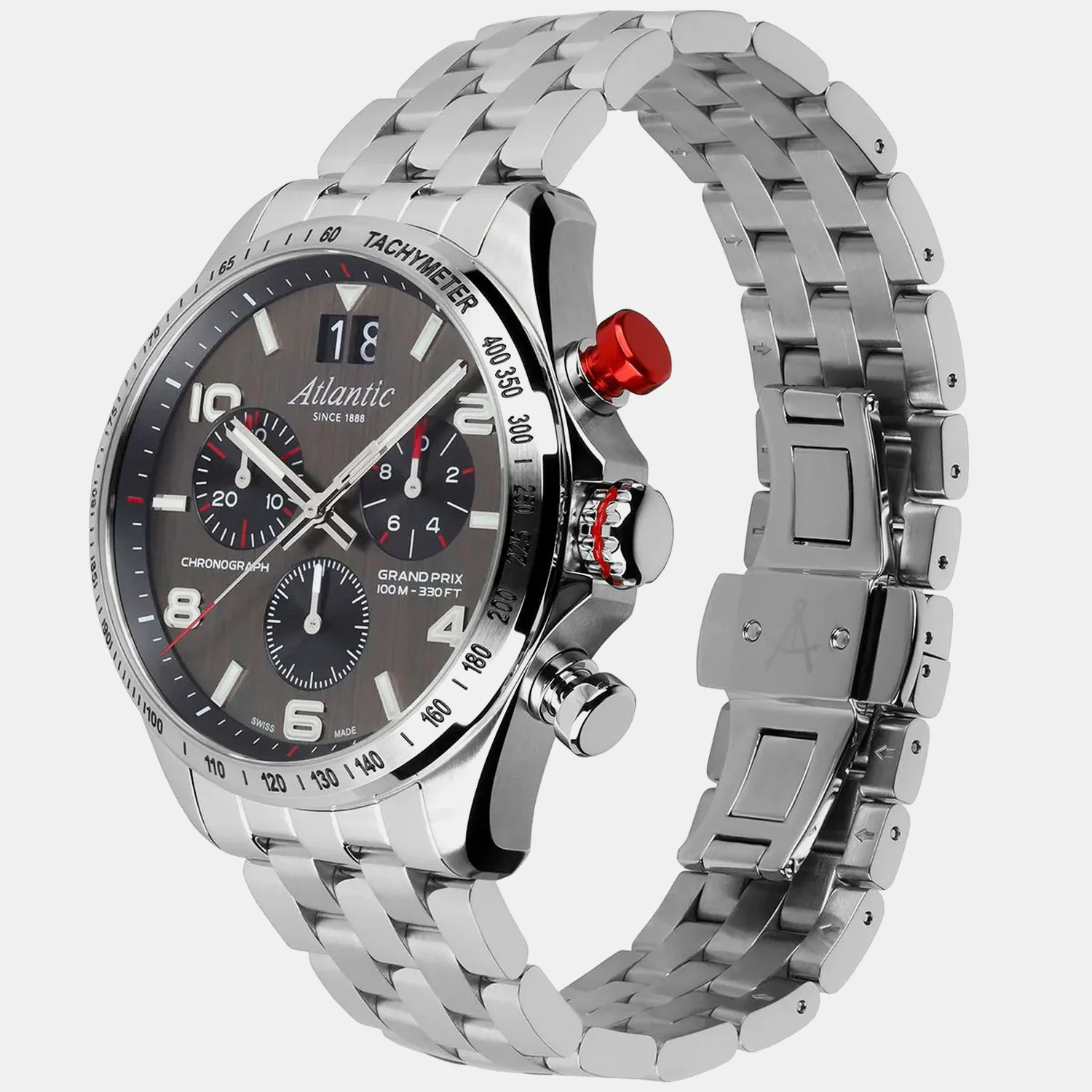 Men Quartz Anthracite Dial Chronograph Stainless Steel Watch 55468.41.45 - Image 3