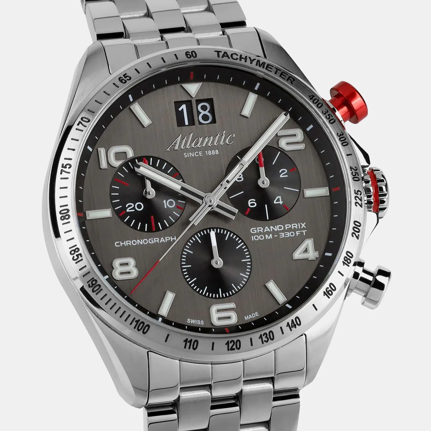 Men Quartz Anthracite Dial Chronograph Stainless Steel Watch 55468.41.45 - Image 4