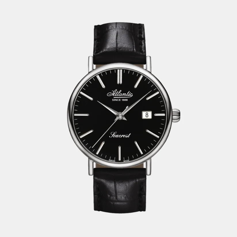 Men Quartz Black Dial Analog Leather Watch 50354.41.61