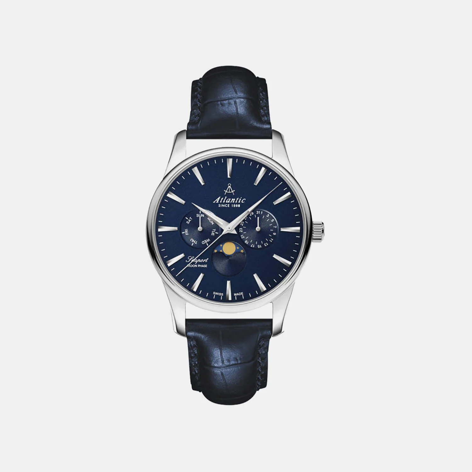 Men Quartz Blue Dial Analog Stainless Steel Watch 56550.41.51