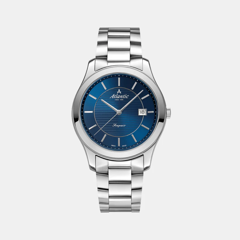 Men Quartz Blue Dial Analog Stainless Steel Watch 60335.41.51