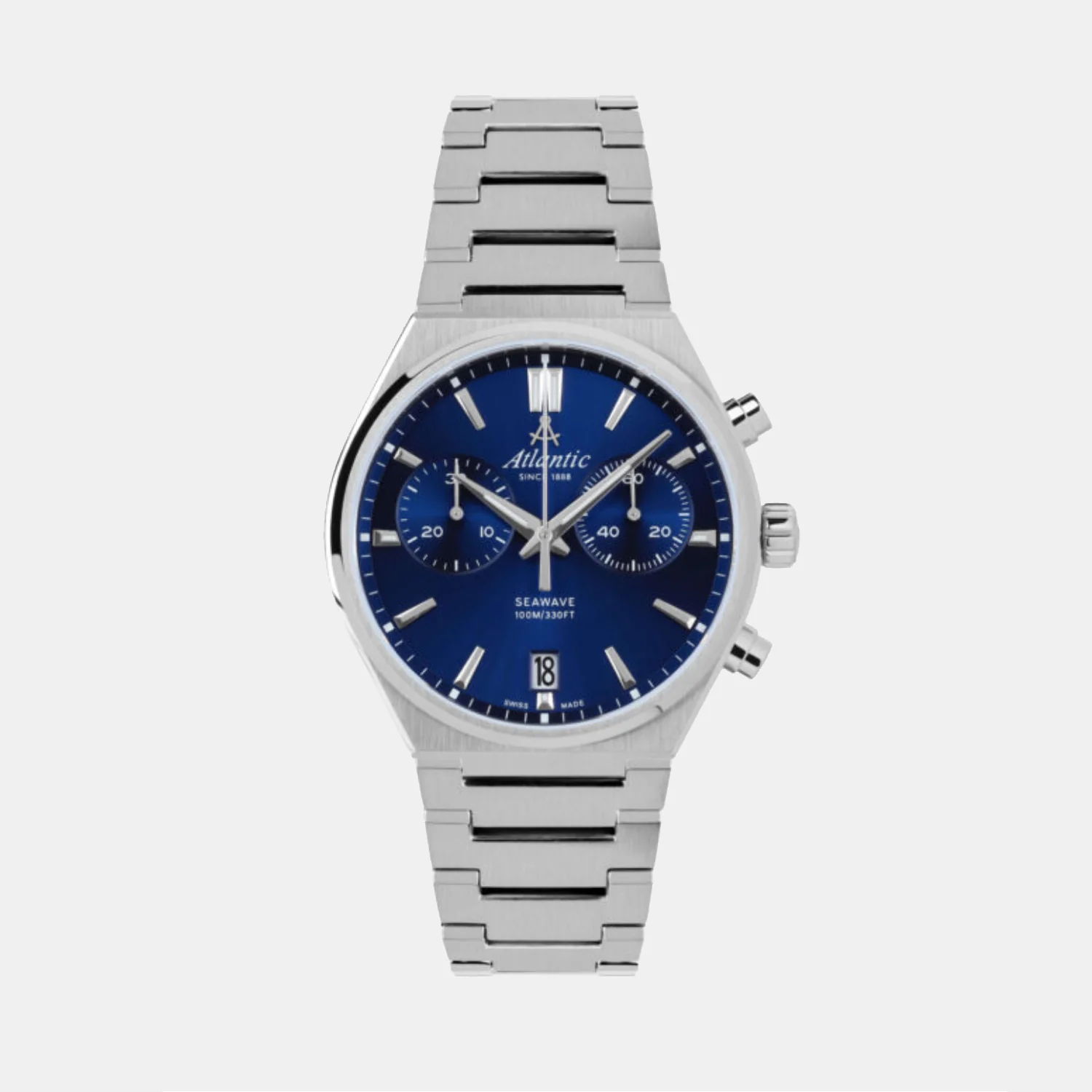 Men Quartz Blue Dial Chronograph Stainless Steel Watch 58466.41.51 - Image 2