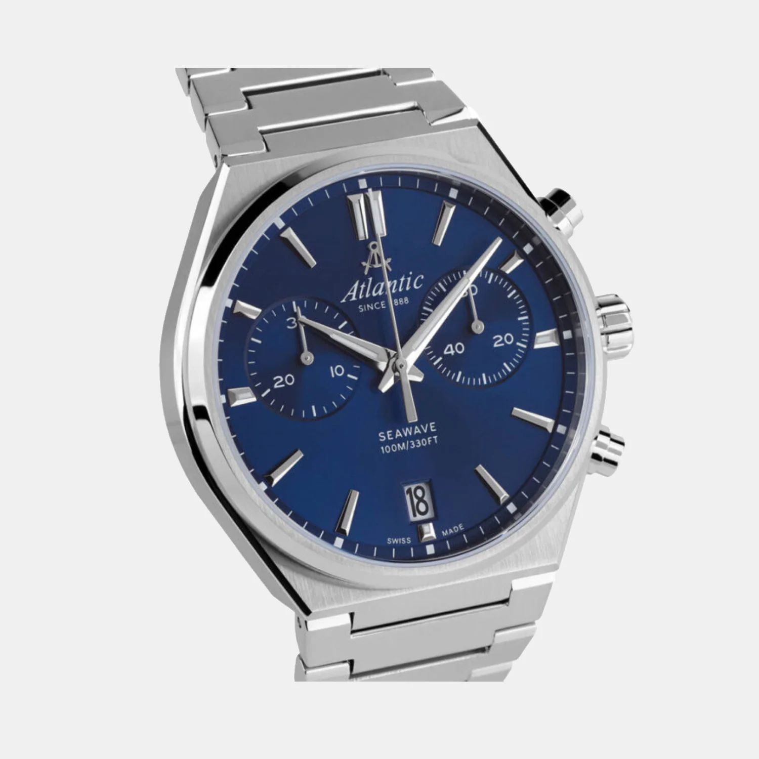 Men Quartz Blue Dial Chronograph Stainless Steel Watch 58466.41.51 - Image 5