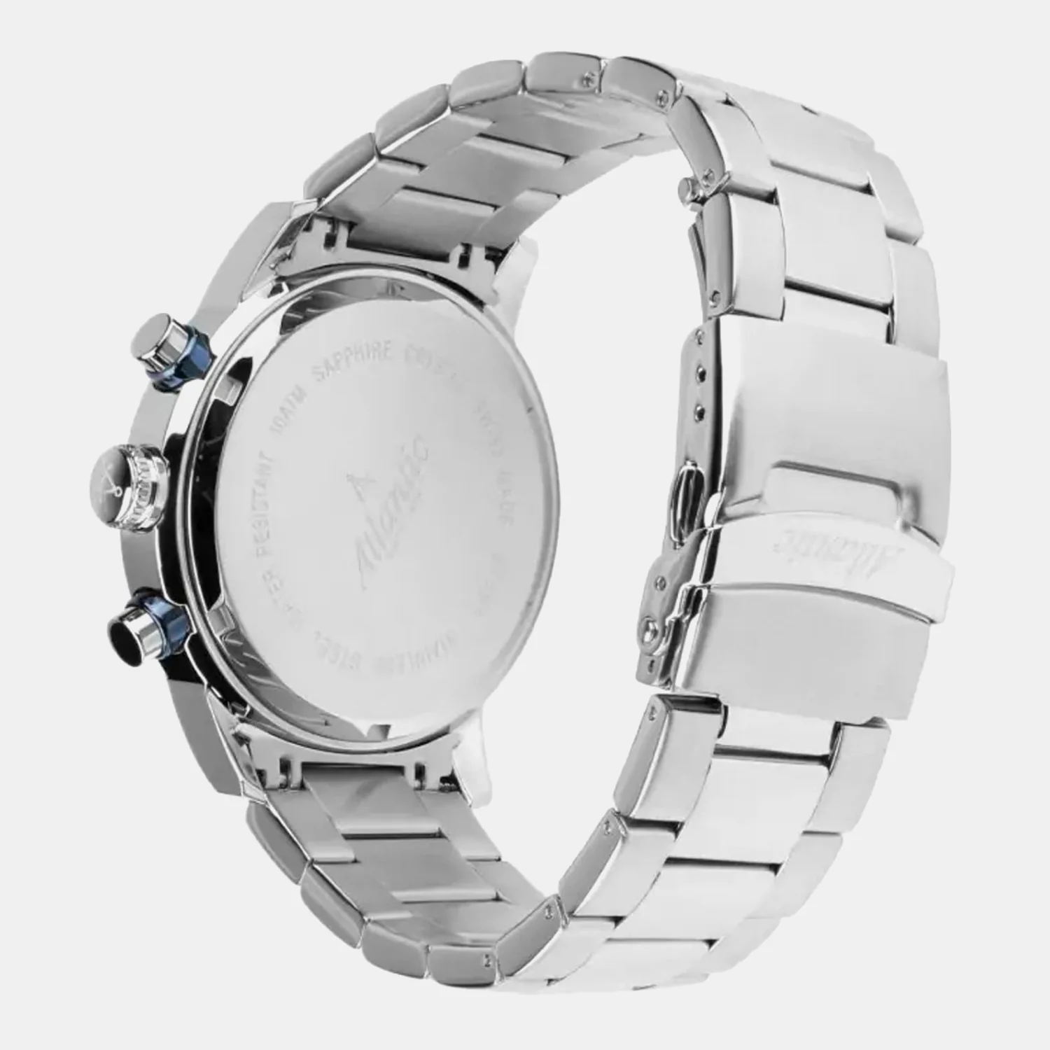 Men Quartz Blue Dial Chronograph Stainless Steel Watch 87466.47.55 - Image 4