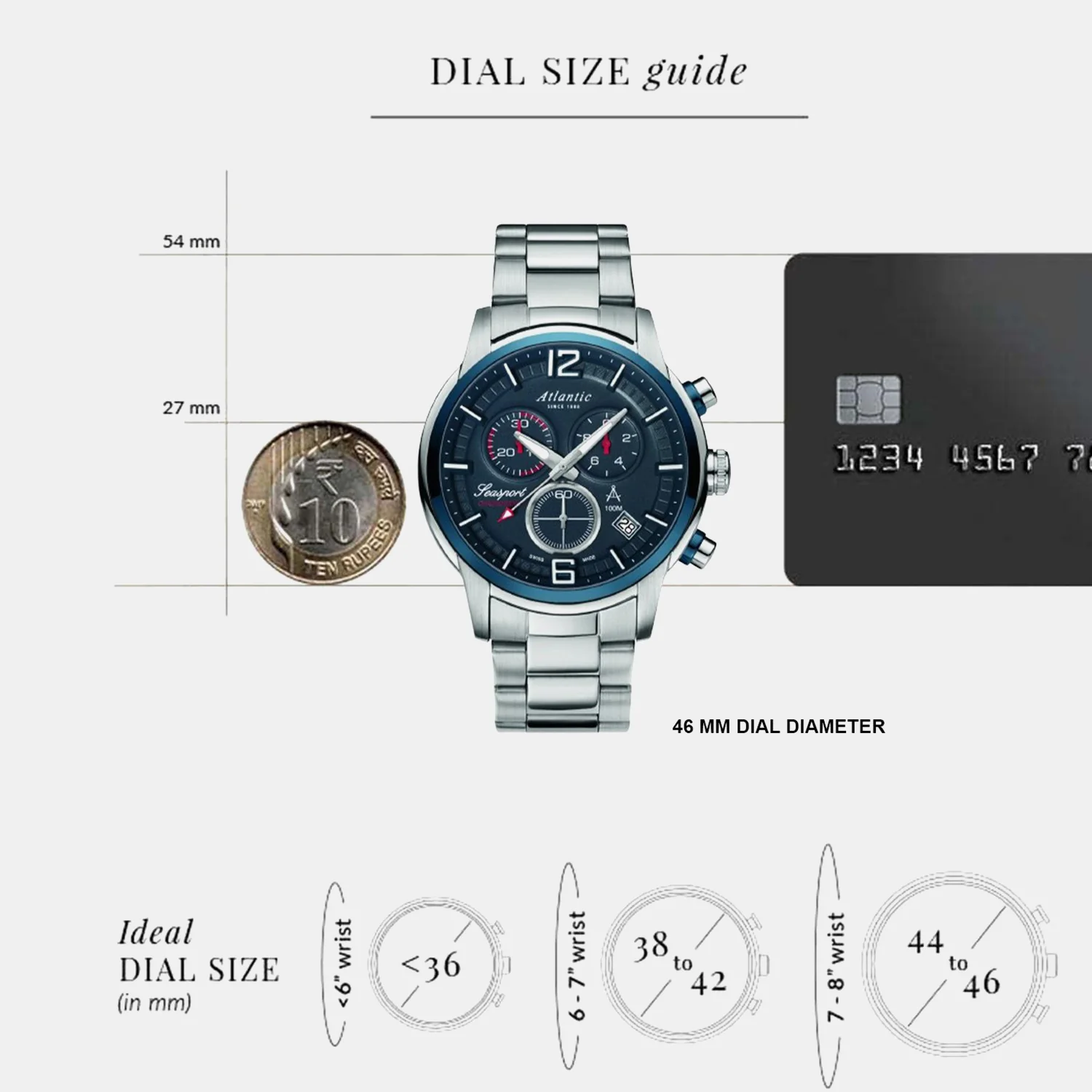 Men Quartz Blue Dial Chronograph Stainless Steel Watch 87466.47.55 - Image 5