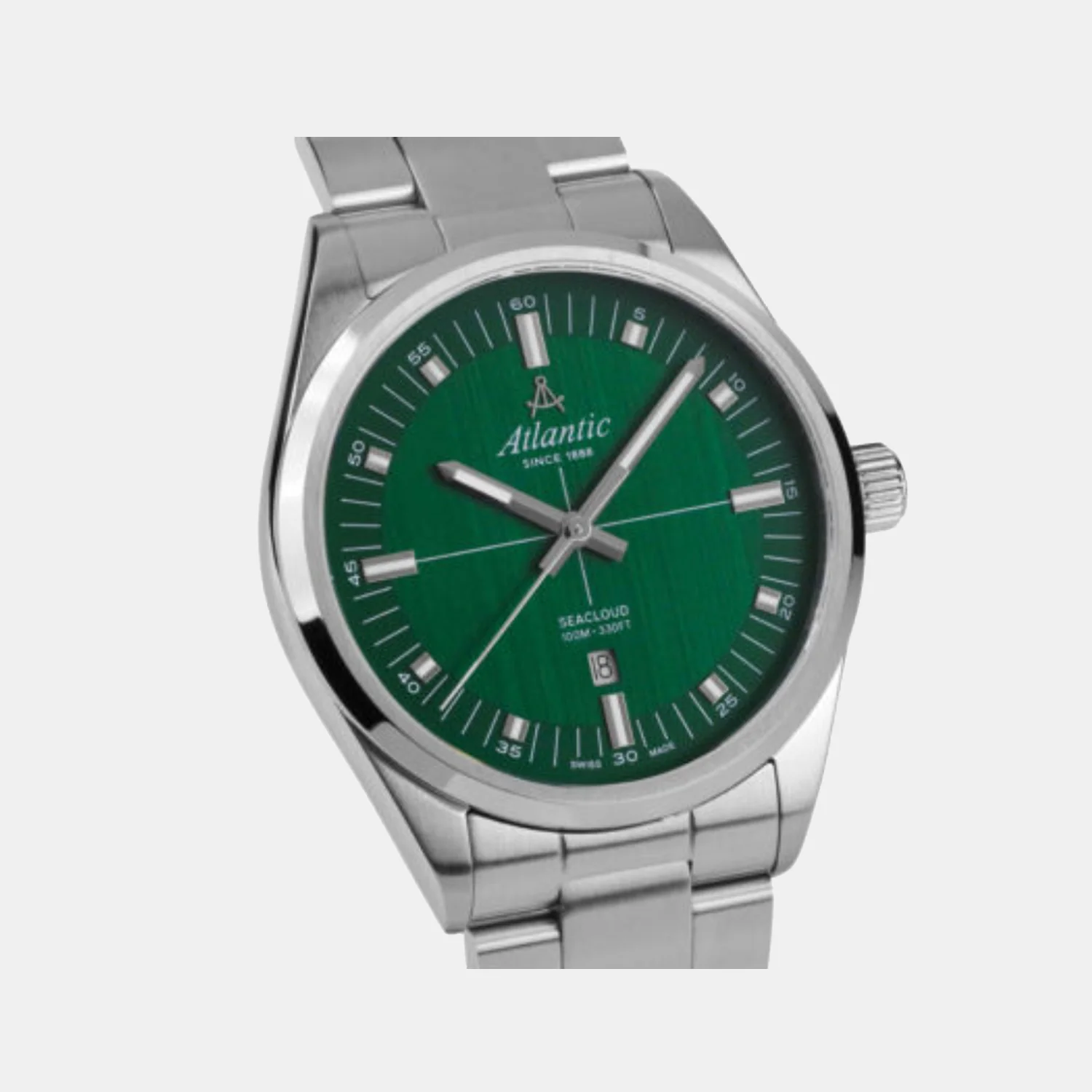 Men Quartz Green Dial Analog Stainless Steel Watch 73366.41.71 - Image 3