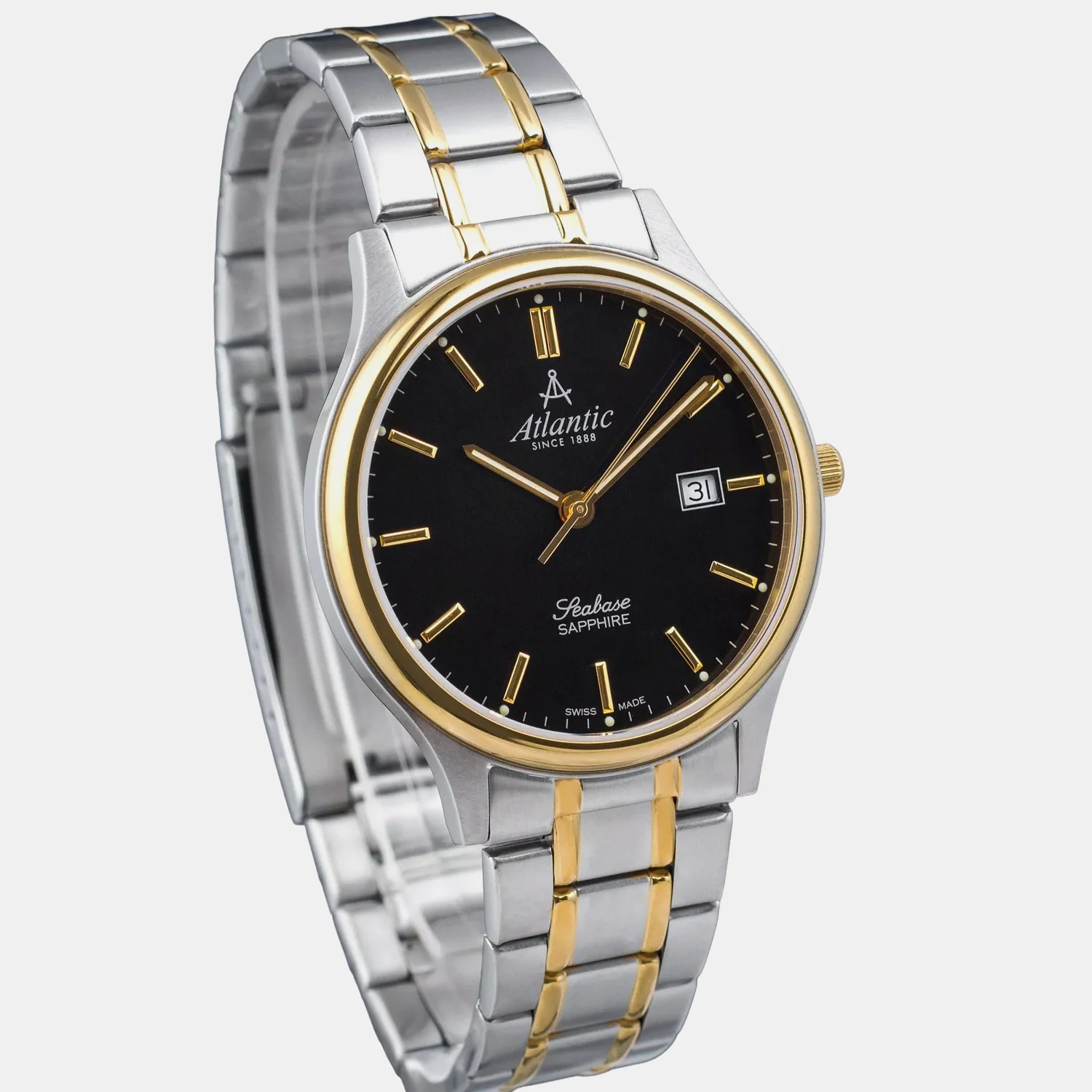 Seabase Men Quartz Black Dial Analog Stainless Steel Watch 60348.43.61 - Image 2