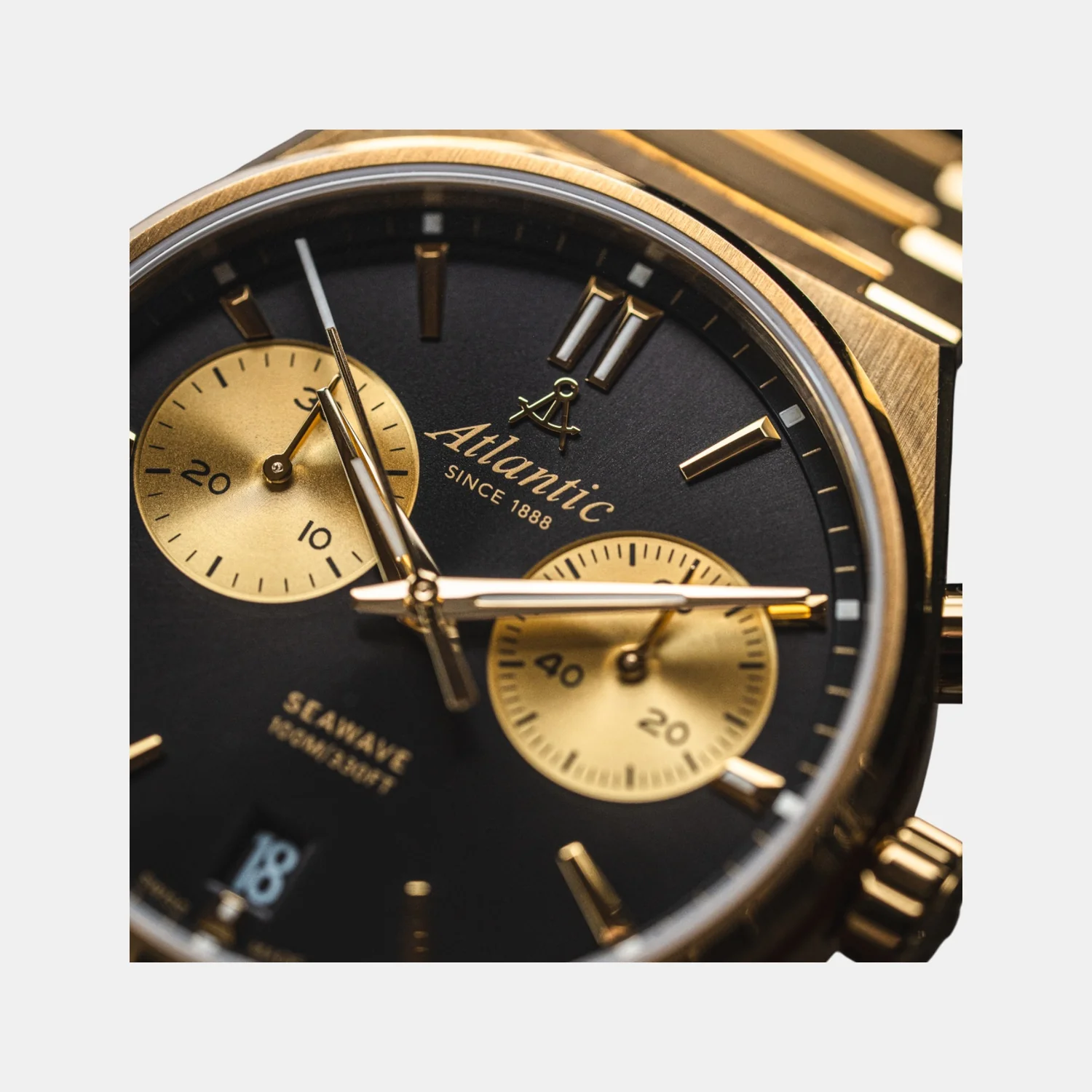 Seawave Men Quartz Black Dial Chronograph Stainless Steel Watch 58466.45.61 - Image 5