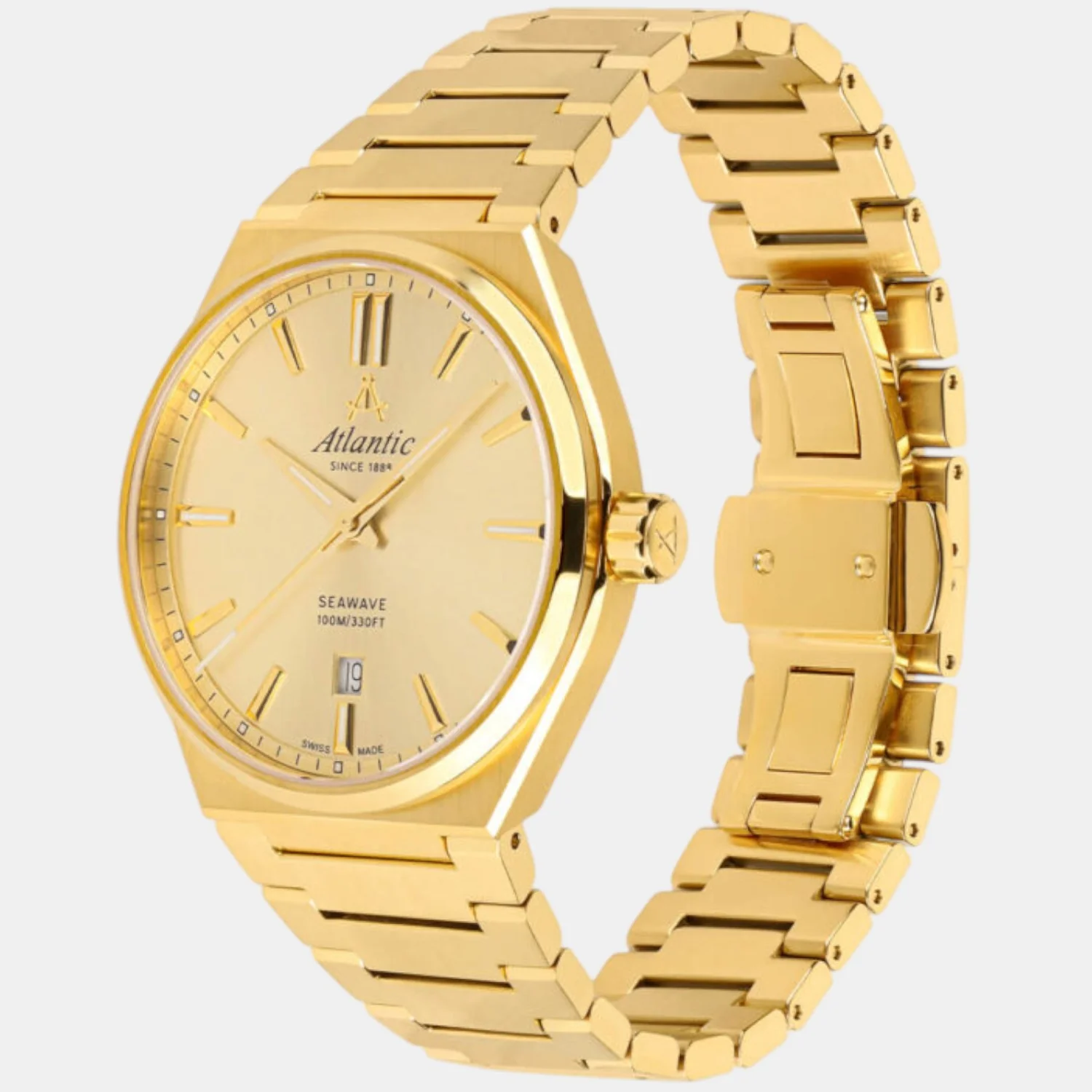Seawave Men Quartz Gold Dial Analog Stainless Steel Watch 58366.45.31 - Image 3