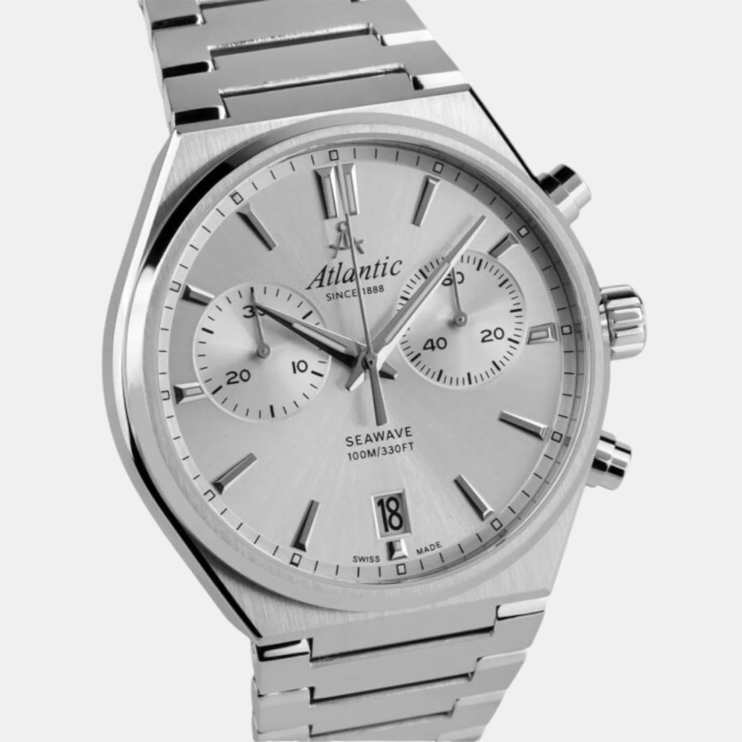 Seawave Men Quartz Silver Dial Chronograph Stainless Steel Watch 58466.41.21 - Image 2