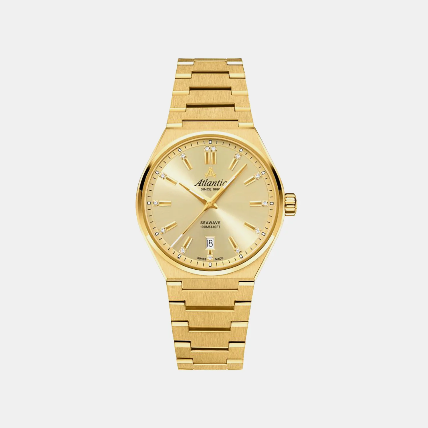 Seawave Women Quartz Gold Dial Analog Stainless Steel Watch 39365.45.31