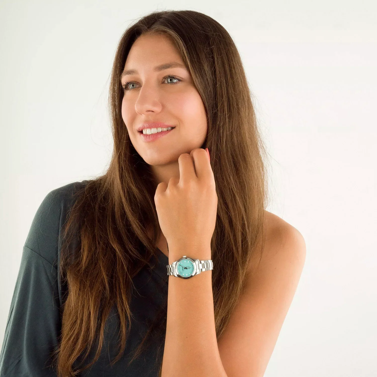Women Quartz Turquoise Dial Analog Stainless Steel Watch 20335.41.91TQ - Image 9