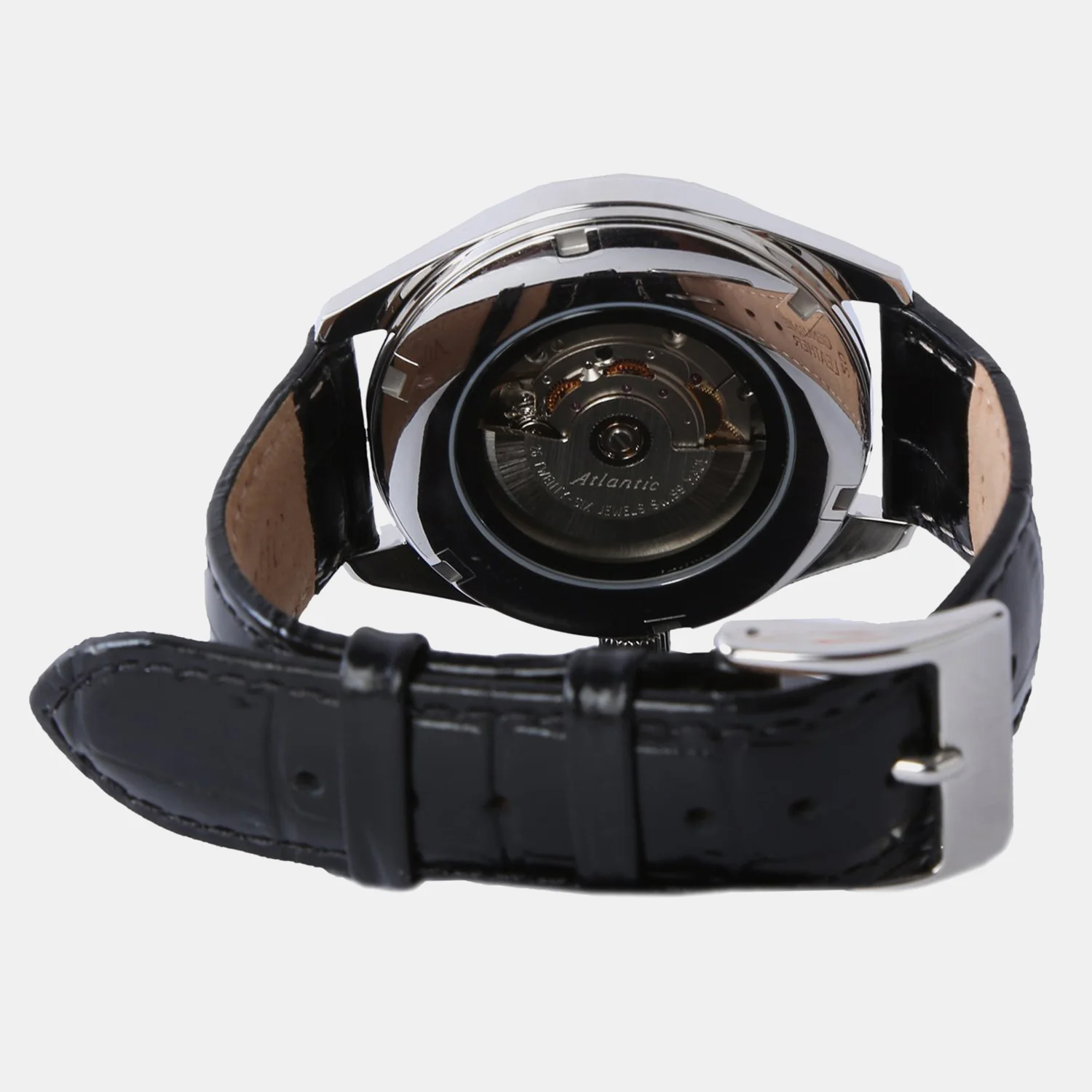 Worldmaster Art Deco Men Automatic Silver Dial Analog Leather Watch 51752.41.29G - Image 6