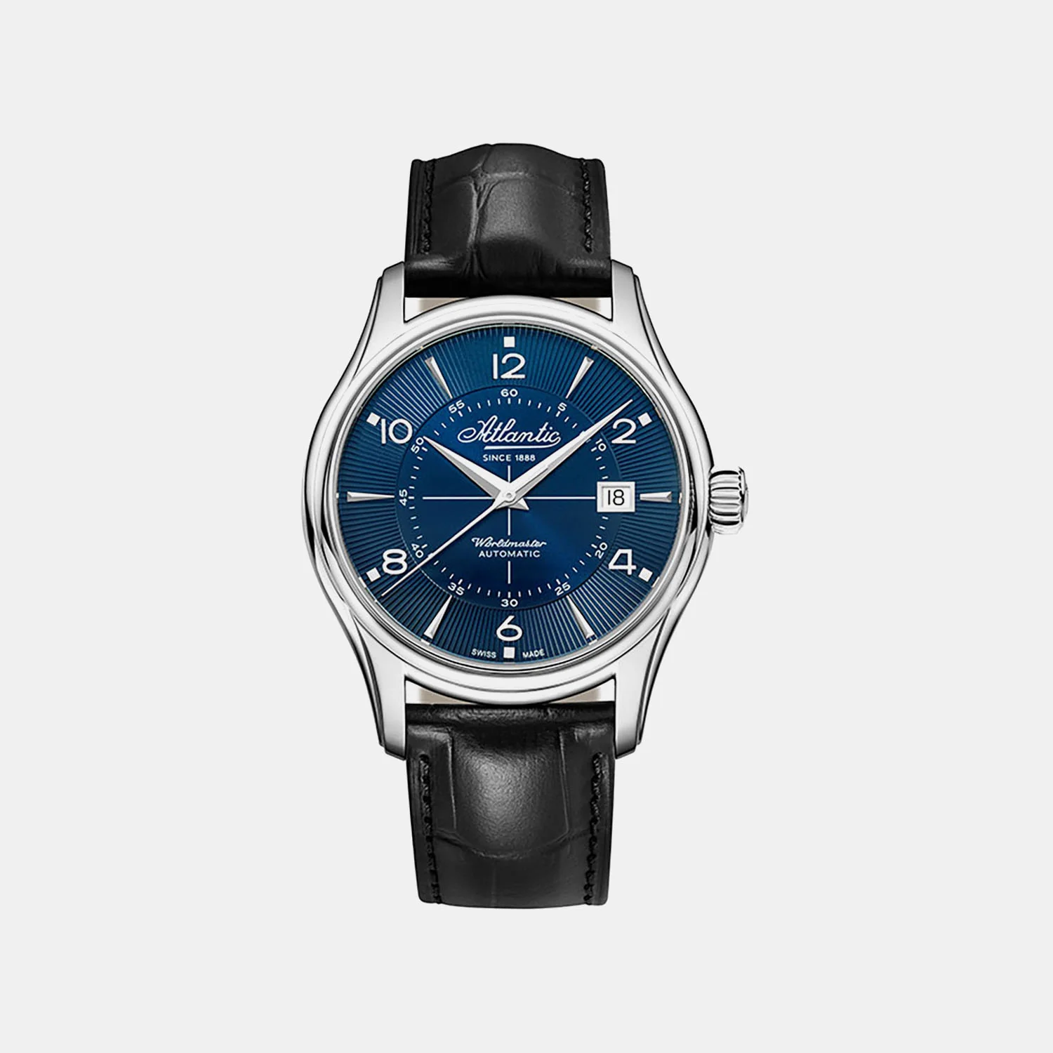 Worldmaster Men Automatic Blue Dial Analog Leather Watch 55750.41.55S